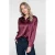Geisha satin blouse 63508-10 480 burgundy