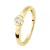 Diamond Solitaire Ring 0,010 0,50 Cts Cts Illusion Yellow Gold