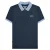 Lambretta Heren SS25 Gingham Polo Shirt (Marineblauw)
