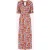 Topvintage exclusive ~ Jade Warped Botanical maxi jurk in maroon en multi