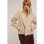 Motivi Nappa-effect Coated Fabric Bomber Jacket White