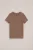 WE Fashion – Meisjes T-shirt met ribstructuur – Slim Fit – Greige – Katoen –