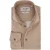 Overhemd Ledub Modern Fit camel visgraatstructuur