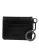 Portemonnee Zwarte Leren Logo Geperst Sleutelhanger Kaarthouder Portemonnee