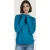 EsQualo Sweater Boxy Basic Knit Petrol
