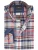 Fynch-Hatton overhemd ml 5 blauw rood geruit flanel