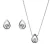 Orphelia ‘Ellie’ Dames 925 Sterling Zilveren Set: Ketting + Oorbellen – Zilver SET-7485