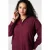 MS Mode blouse met linnen donkerrood