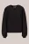 WE Fashion – Dames jersey sweater met ballonmouwen – Regular fit – Zwart – LENZING™ ECOVERO™ viscose –