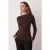 TRENDYOLMİLLA Dames Bruin Effen Lang Getailleerd Blouses
