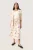 Rok A-shape Whitecap Gray Floral Print