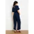 LOLALIZA jumpsuit met ceintuur – donkerblauw