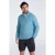 Mountain Warehouse Heren Camber II Camo Half Zip Fleece Top (Helder Blauw)