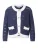 Derhy Gebreid vest ‘PIA GILET MAILLE’  navy / wit