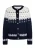 usha BLUE LABEL Gebreid vest  ecru / navy / lichtgrijs