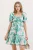 Vierkante Hals A-Form Mini Jurk met Strik