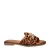 Dolcis slippers met panterprint cognac/zwart