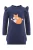 happy girls Jurk  navy / lichtoranje / rosa / wit