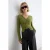 TRENDYOLMİLLA Dames Kaki Effen Lang Getailleerd Blouses