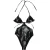 AllSaints Peri Mia Swimsuit Black/white