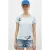 Geborduurd U-Hals Basis T-Shirt
