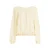 Anytime cropped top met textuur lichtgeel