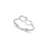 Dames Dubbele Hartring in 925 Sterling Zilver BIAN026