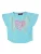 KOROSHI Shirt  turquoise / goud / pink / wit