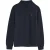 Marineblauwe sweater met opstaande kraag, rits en geborduurd Rigby Go-logo