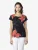 KOROSHI Shirt  oranjerood / zwart