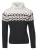KOROSHI Trui ‘Punto’  navy / bruin / wit