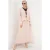 V-hals Blouse met Striksluiting & Maxi Rok Tweedelige Set