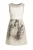 Elegante mouwloze A-lijnjurk met artistieke, door de natuur geïnspireerde print