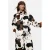 Desigual mantel met koeienprint – ecru/bruin/zwart