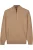 Baileys Half-Zip Sweater lichtbruin, Effen