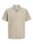 JACK & JONES Overhemd  donkerbeige / wit