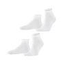 FALKE Happy sneakersokken – set van 2 wit