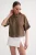 Korte Mouw Crop Shirt met Steenaccessoires