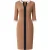 Elegante midi-jurk met contrasterende bies