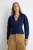TRENDYOLMİLLA Dames Donkerblauw Effen Lang Regular fit Vesten