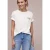 Street One Dames Shirt met ronde hals en opdruk op de rug in Wit
