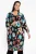 YOEK kimono met all over print zwart/blauw/oranje