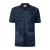 s.Oliver Big Size regular polo met linnen donkerblauw