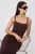 TRENDYOLMİLLA Dames Bruin Effen Maxi Mouwloos Bodycon Jurken