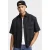 Redefined Rebel loose gestreept casual overhemd zwart