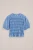 WE Fashion – Meisjes  T-shirt met smokdetail en embroideries – Regular fit – Blauw – Katoen –