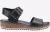 Hush puppies ellie dames leren wedge sandalen zwart
