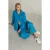 River Woods Petrol Oversized Milano Shirt 2 Pockets Blue