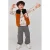 Sturdy loose fit sweatpants Mountain top grijs