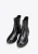 Wittchen Dames leren Chelsea boots met decoratieve klinknagels, zwart